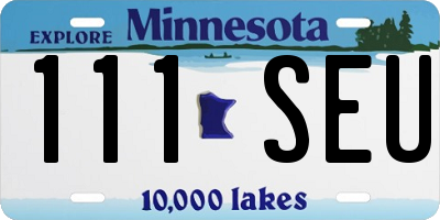 MN license plate 111SEU