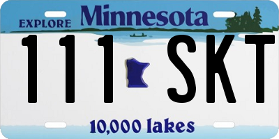 MN license plate 111SKT