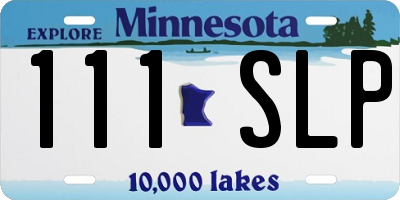 MN license plate 111SLP