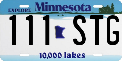 MN license plate 111STG