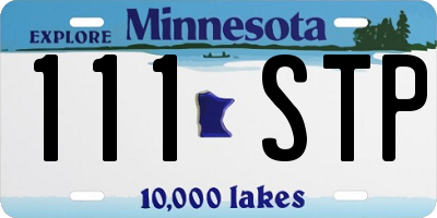 MN license plate 111STP