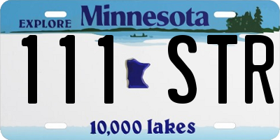 MN license plate 111STR