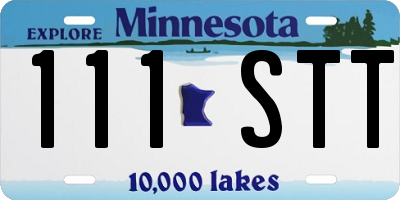 MN license plate 111STT