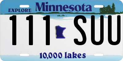 MN license plate 111SUU