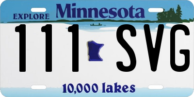 MN license plate 111SVG