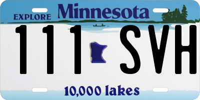 MN license plate 111SVH