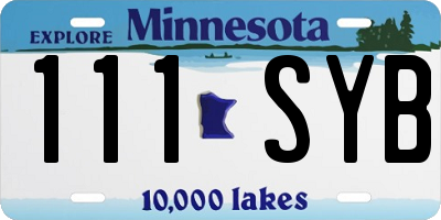 MN license plate 111SYB