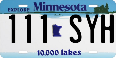 MN license plate 111SYH