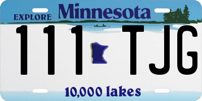 MN license plate 111TJG