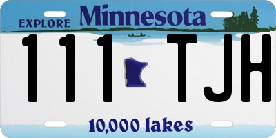 MN license plate 111TJH