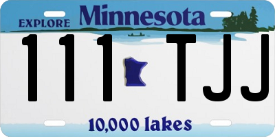 MN license plate 111TJJ