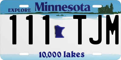 MN license plate 111TJM