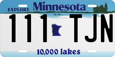 MN license plate 111TJN