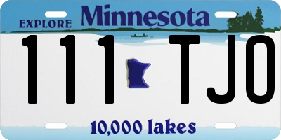 MN license plate 111TJO