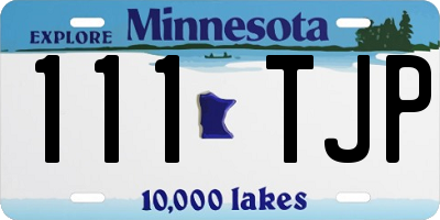 MN license plate 111TJP