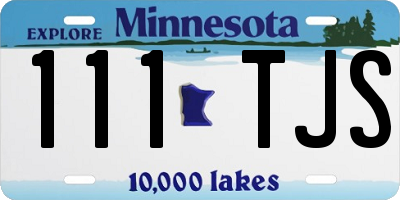 MN license plate 111TJS