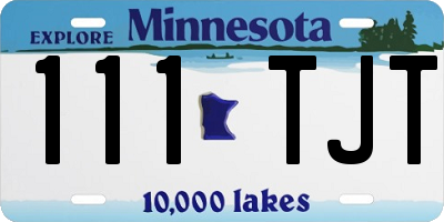 MN license plate 111TJT
