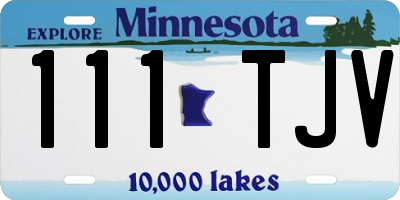 MN license plate 111TJV