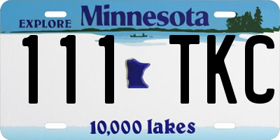 MN license plate 111TKC