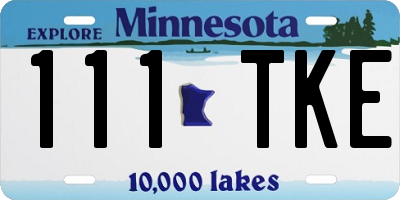 MN license plate 111TKE