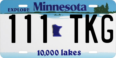 MN license plate 111TKG