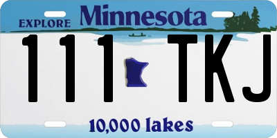 MN license plate 111TKJ