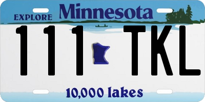 MN license plate 111TKL