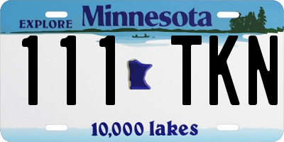 MN license plate 111TKN