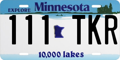MN license plate 111TKR