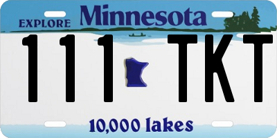 MN license plate 111TKT