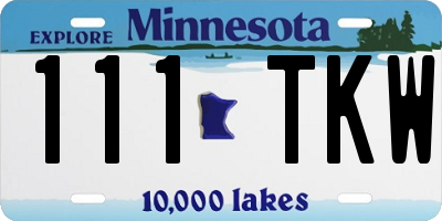 MN license plate 111TKW