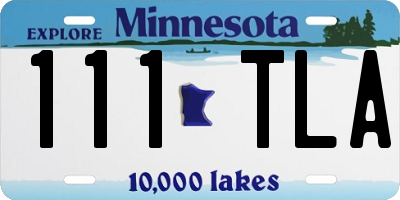 MN license plate 111TLA