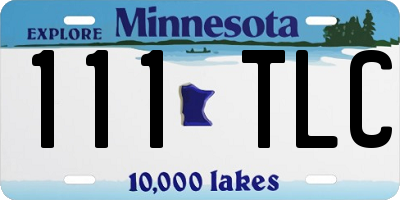 MN license plate 111TLC