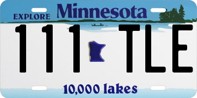 MN license plate 111TLE