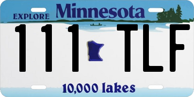 MN license plate 111TLF