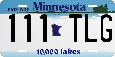 MN license plate 111TLG