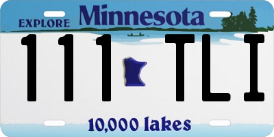 MN license plate 111TLI