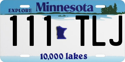 MN license plate 111TLJ
