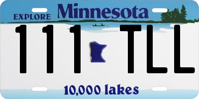 MN license plate 111TLL