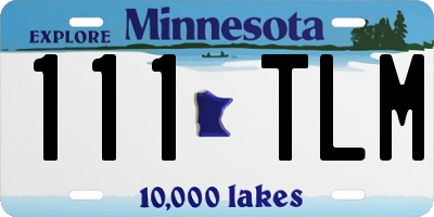 MN license plate 111TLM