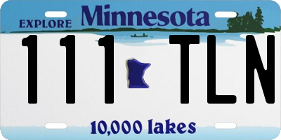 MN license plate 111TLN
