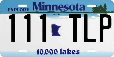 MN license plate 111TLP