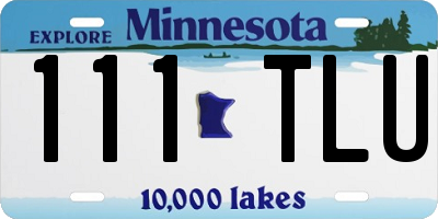 MN license plate 111TLU
