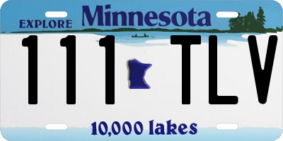 MN license plate 111TLV