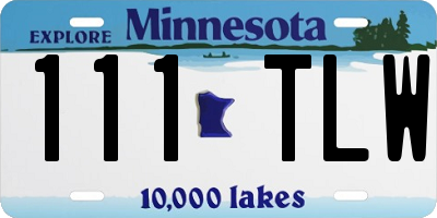 MN license plate 111TLW