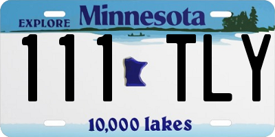 MN license plate 111TLY