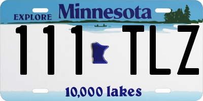 MN license plate 111TLZ