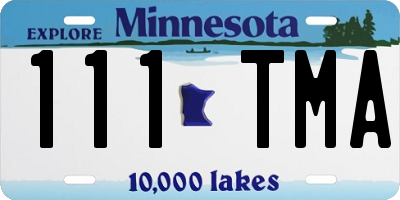 MN license plate 111TMA
