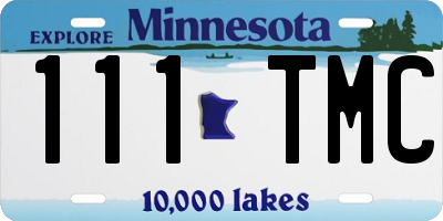 MN license plate 111TMC