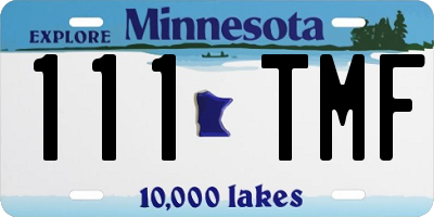 MN license plate 111TMF